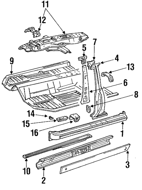 Center Pillar for 1991 Lexus ES250 #0