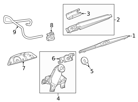 Wiper & Washer Components for 2019 Toyota Highlander #2