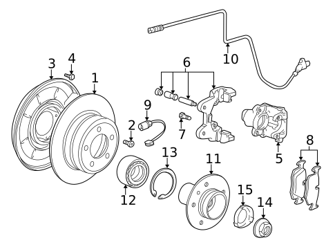 Rear Brakes for 1999 BMW Z3 #0