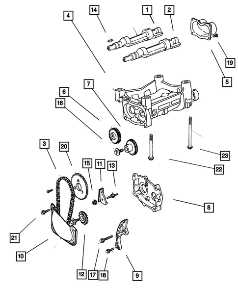 Timing Belt and Cover for 2001 Chrysler PT Cruiser #1