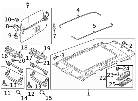 Interior Trim - Roof for 2017 Volkswagen Touareg #0