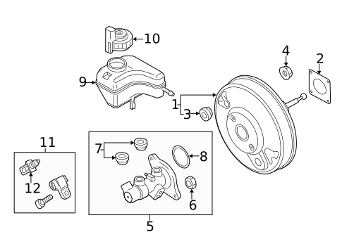 Master Cylinder - Components On Dash Panel for 2015 Volkswagen Golf #4