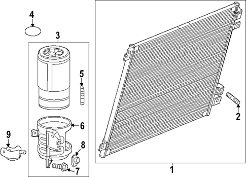 Condenser, Compressor & Lines for 2024 GMC Hummer EV Pickup #3