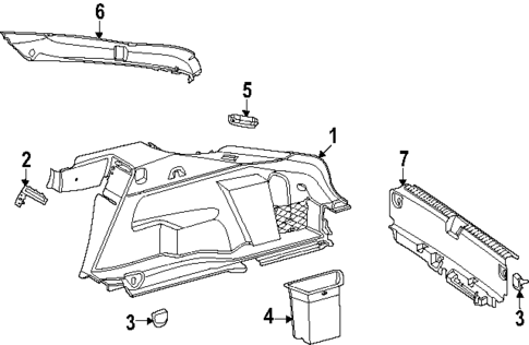 Interior Trim - Rear Body for 2025 Mercedes-Benz EQS AMG #1