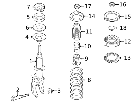 Shocks & Components for 2017 Volkswagen Touareg #1