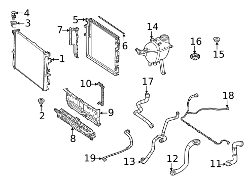 Radiator & Components for 2021 Mercedes-Benz GLE350 #0