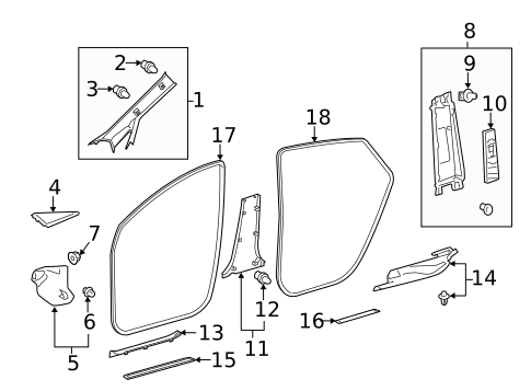 Interior Trim - Pillars for 2013 Toyota Prius V #0