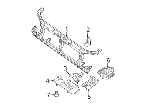 Radiator Support for 2012 Nissan Pathfinder #0