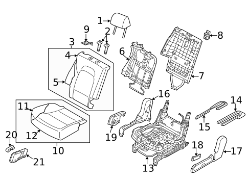 Second Row Seats for 2017 Hyundai Santa Fe #1