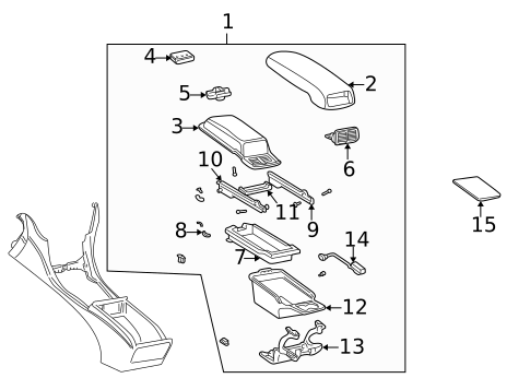 Console for 2004 Lexus LS430 #1