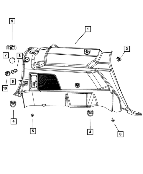 Panels-Moldings-Scuff Plates, Pillar, Cowl, 1/4 Panel Trim and Cargo Covers for 2015 Dodge Journey #1