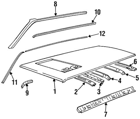 Roof & Components for 1995 Volvo 960 #0