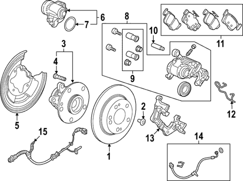 Brake Components for 2022 Honda Civic #1