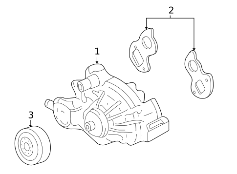 Water Pump for 2008 Chevrolet Tahoe #1