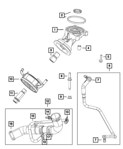 Engine Oil Cooler for 2018 Ram 1500 #1