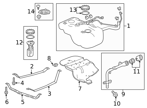Fuel System Components for 2022 Honda Pilot #0