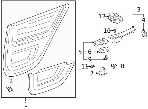 Rear Door for 2001 Lexus IS300 #1