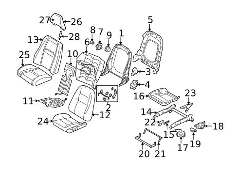 Front Seat Components for 2007 Volvo XC90 #1
