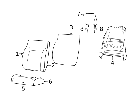 Front Seat Components for 2008 Dodge Nitro #0