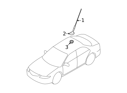 Antenna & Radio for 2006 Mazda 6 #0