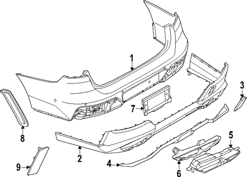 Bumper & Components - Rear for 2023 BMW 760i xDrive #0