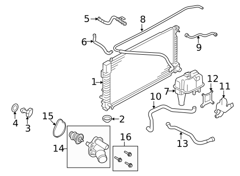 Hoses & Pipes for 2008 Mercury Mariner #1