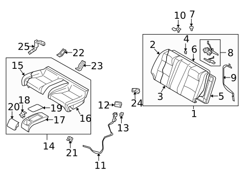 Rear Seat Components for 2006 INFINITI G35 #2