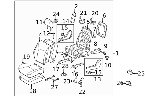 Front Seat Components for 2008 Toyota Sienna #4