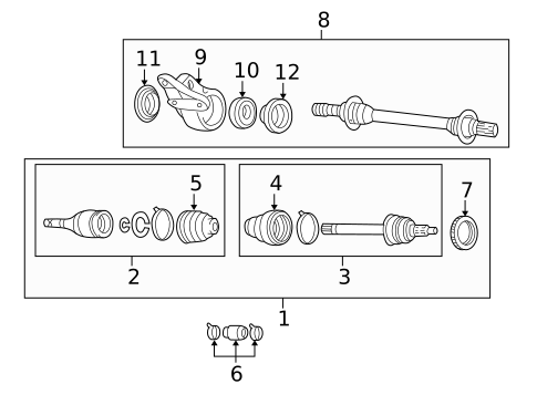 Drive Axles for 2002 Mazda Protege5 #0