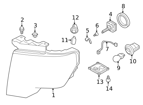 Headlamp Components for 2014 Ford F-150 #0