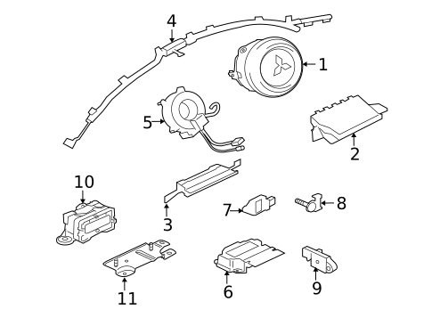 Air Bag Components for 2008 Mitsubishi Lancer #0