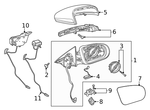 Outside Mirrors for 2022 Mercedes-Benz GLA250 #0