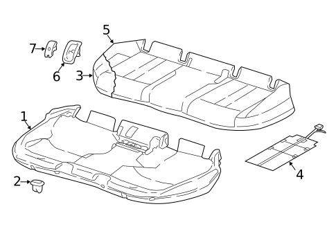 Rear Seat Components for 2017 Audi A4 Quattro #1