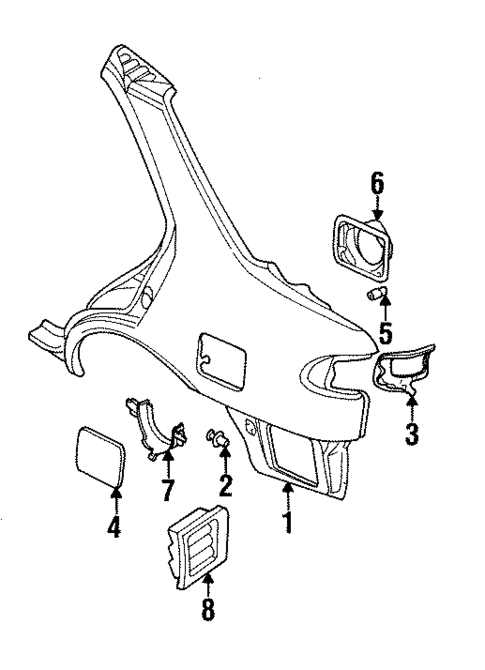 Quarter Panel & Components for 1997 Nissan 200SX #0