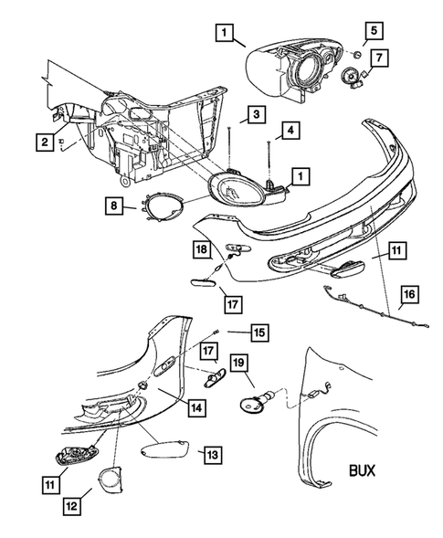 Lamps - Front, Rear and Courtesy for 2005 Dodge Neon #0