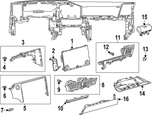 Instrument Panel Components for 2024 Lexus GX550 #0