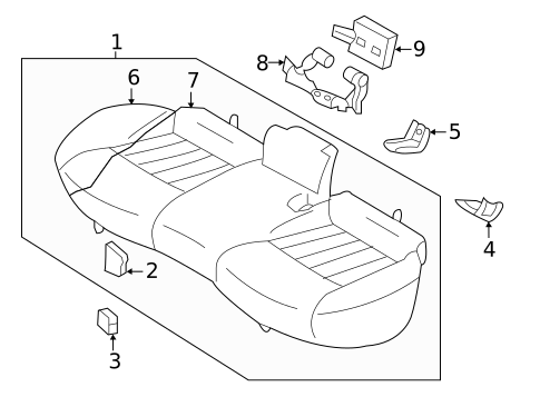 Rear Seat Components for 2016 INFINITI QX50 #2
