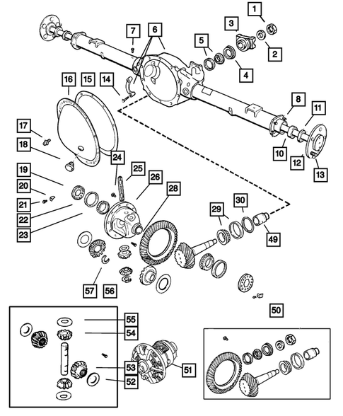 Differential and Housing for 2003 Dodge Dakota #1