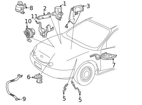 Emission Components for 2005 Ford Taurus #1