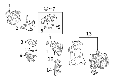 Master Cylinder - Components On Dash Panel for 2007 Volvo V50 #5