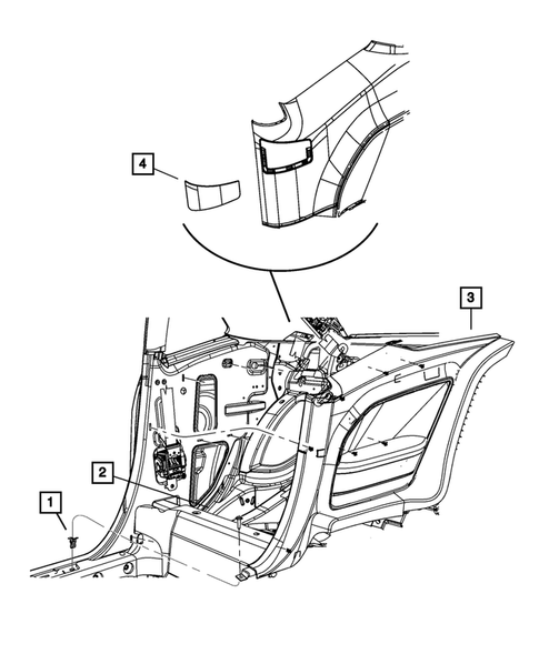 Panels-Moldings-Scuff Plates, Pillar, Cowl, 1/4 Panel Trim and Cargo Covers for 2008 Dodge Challenger #2