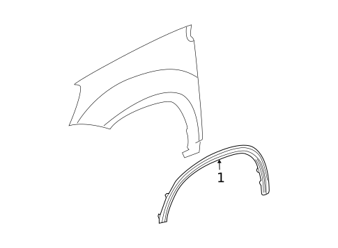 Exterior Trim - Fender for 2008 GMC Acadia #0