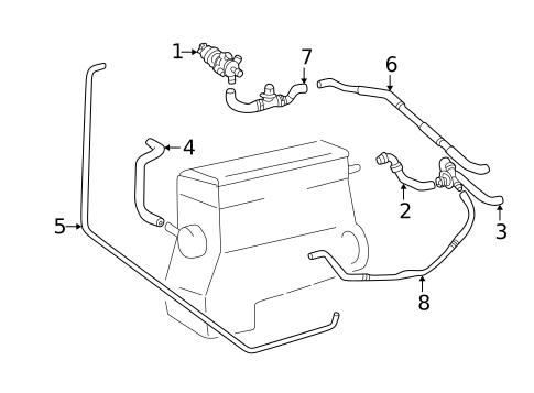 Pump & Hoses for 2003 Mercedes-Benz C230 #1