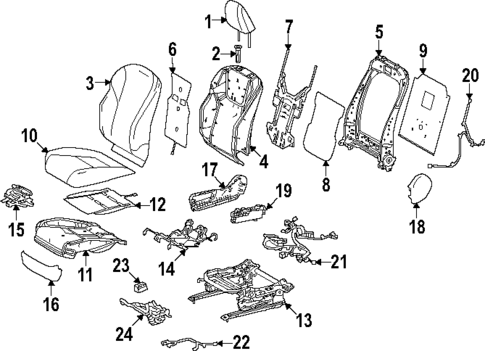 Passenger Seat Components for 2025 Lexus NX350h #0