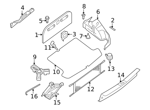 Interior Trim - Rear Body for 2010 Nissan Sentra #0