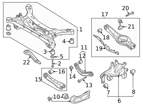 Rear Suspension for 2020 Hyundai Sonata #0
