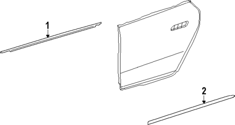 Exterior Trim - Rear Door for 2022 Mercedes-Benz EQS 580 #0