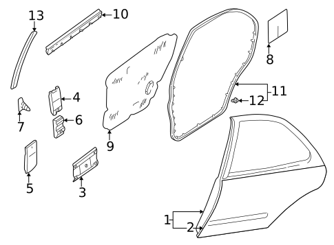 Door & Components for 2000 Nissan Altima #0