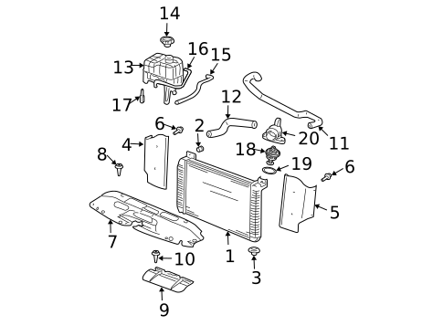 Radiator & Components for 2005 Chevrolet Silverado 3500 #0