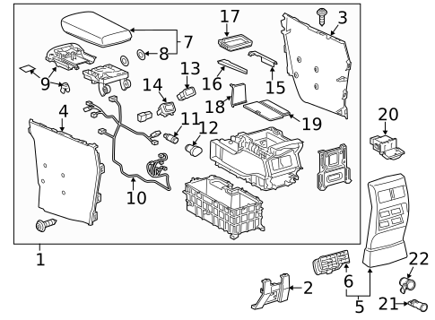 Center Console for 2014 Lexus RX450h #0